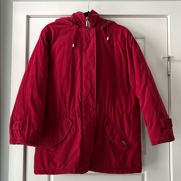 London Fog Maroon Hooded Puffer Jacket size L. - Picture 2 of 9
